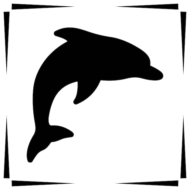Illustration der silhouette eines delphins