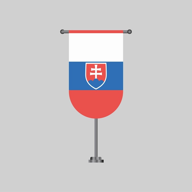 Vektor illustration der slowakischen flaggenvorlage