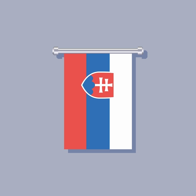 Illustration der slowakischen flaggenvorlage