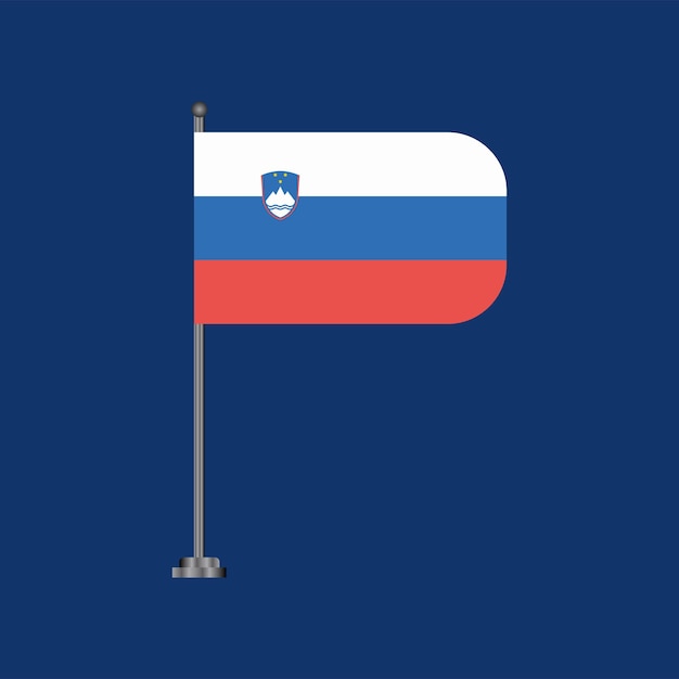 Illustration der slowenischen flaggenvorlage
