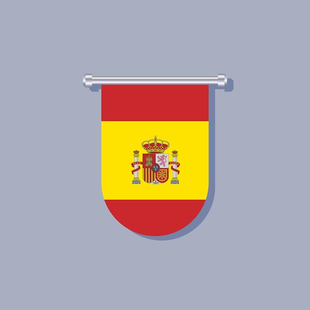 Illustration der spanischen flagge vorlage