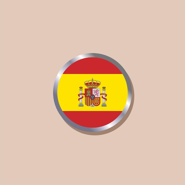 Illustration der spanischen flagge vorlage