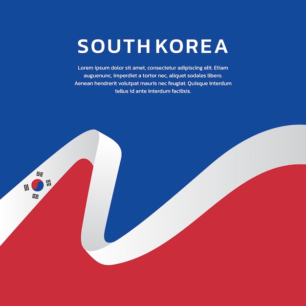 Illustration der südkorea-flaggenvorlage