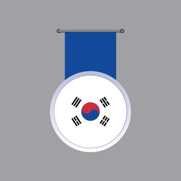 Vektor illustration der südkorea-flaggenvorlage