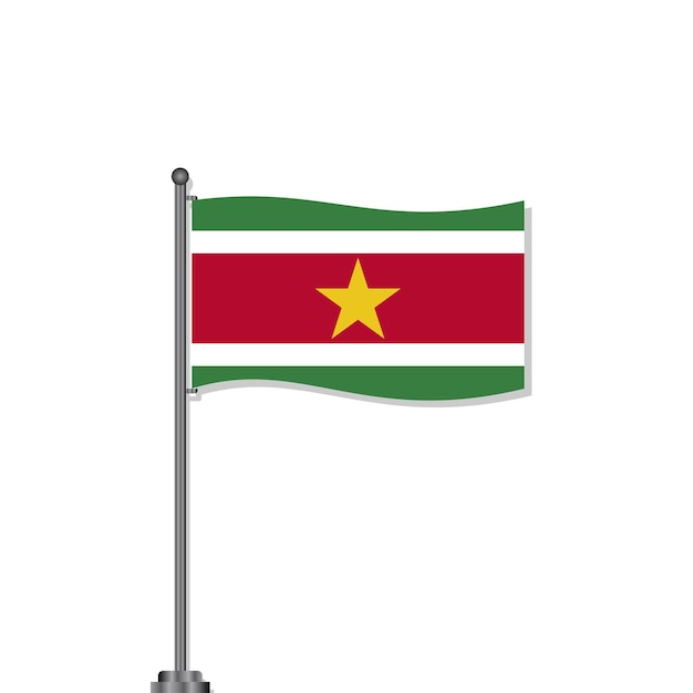 Illustration der suriname-flaggenvorlage