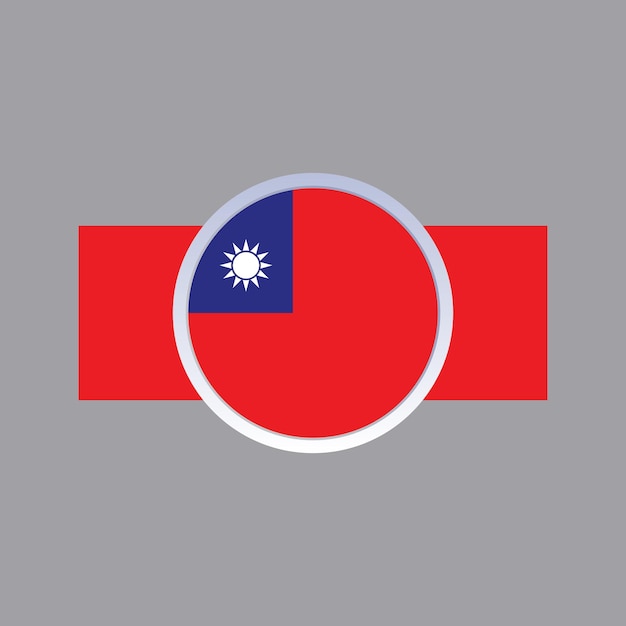 Illustration der taiwan-flaggenvorlage