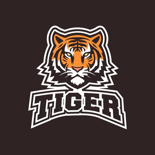 Vektor illustration der tiger-logo-maskottchen-vektorvorlage