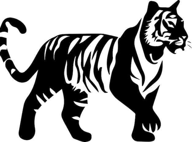 Vektor illustration der tiger-vektorsilhouette