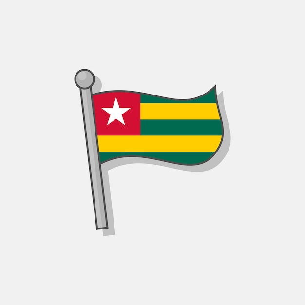 Illustration der togo-flaggenvorlage