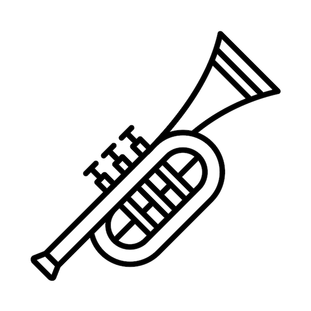 Vektor illustration der trompetenlinie