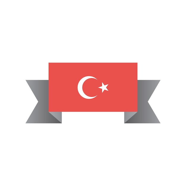 Illustration der türkischen flaggenvorlage