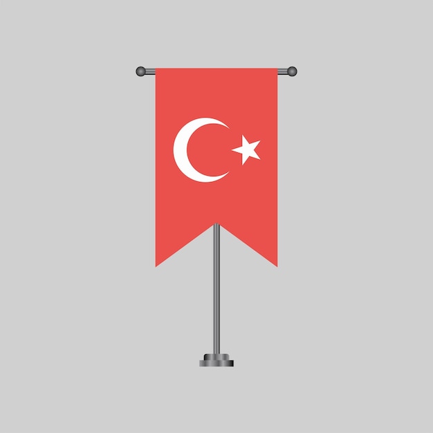 Vektor illustration der türkischen flaggenvorlage