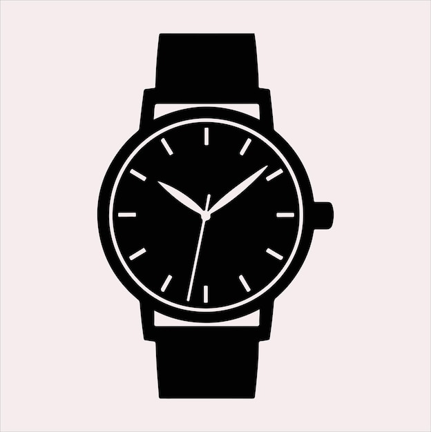 Illustration der Vektor-Silhouette der Uhr