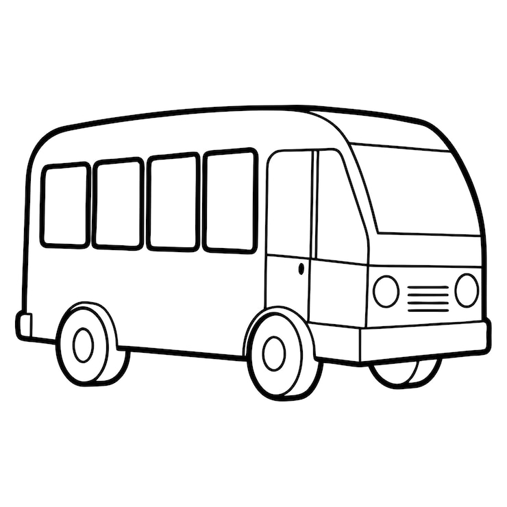 Vektor illustration der vektorsilhouette des busses