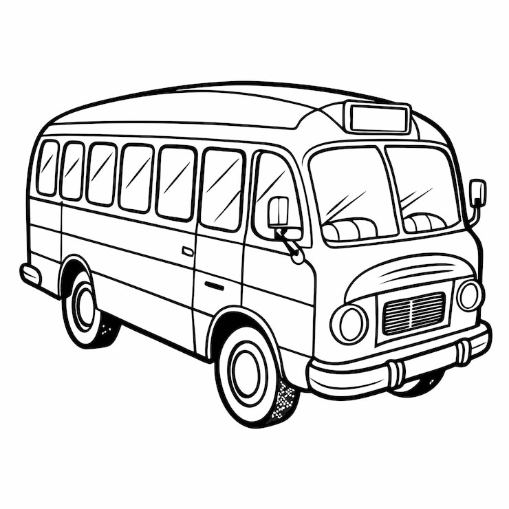 Vektor illustration der vektorsilhouette des busses