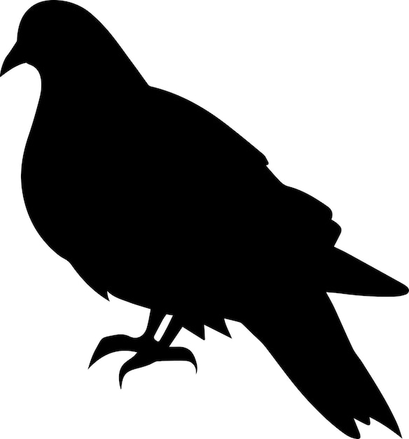 Illustration der vektorsilhouette eines fliegenden vogels