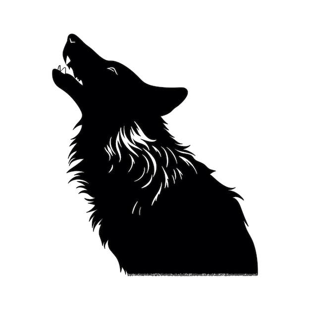 Vektor illustration der wolfssilhouette