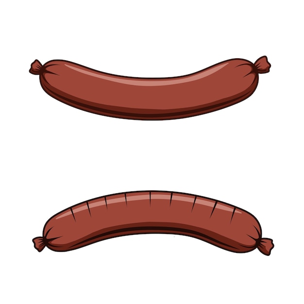 Illustration der wurst auf weiß