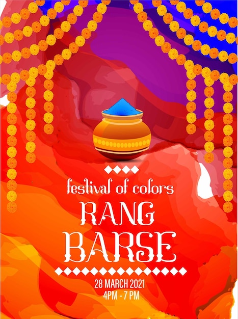 Illustration des abstrakten farbenfrohen happy holi-feierhintergrundes für das fest der farben feiern