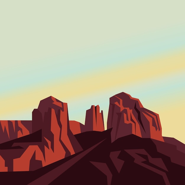 Illustration des Arizona-Staatsgebirgsvektors