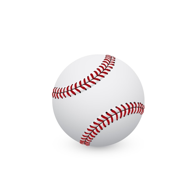 Illustration des Baseballballs auf weißem Hintergrund