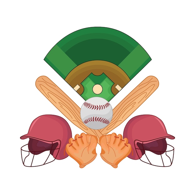 Vektor illustration des baseballs