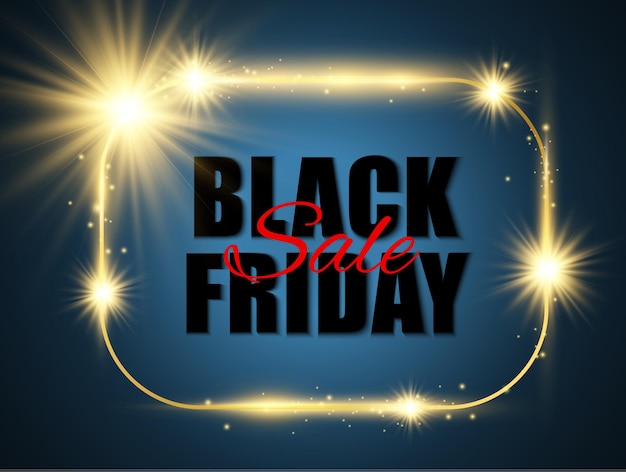 Illustration des black friday-verkaufsbanners auf der hintergrundwerbungsvorlage