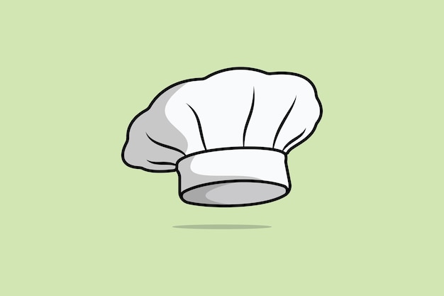 Vektor illustration des cartoon-vektors „chef white hat“ symbol-konzept für das kochen von küchenobjekten