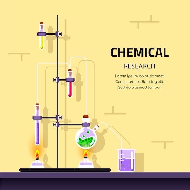 Illustration des Chemielabors