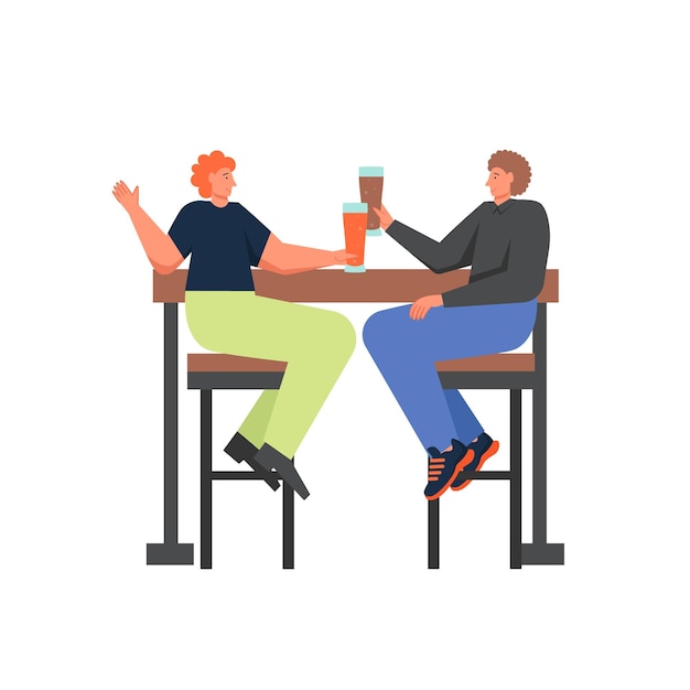 Illustration des Designs des Restaurantbier-Vektor-Flat-Stils