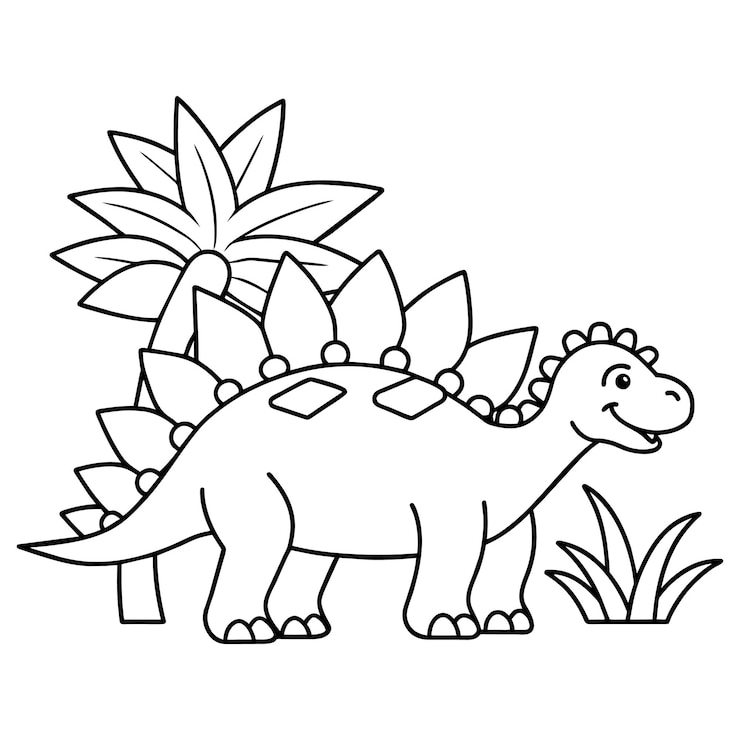 Vektor illustration des dinosauriers stegosaurus