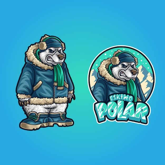 Illustration des eskimo-eisbären