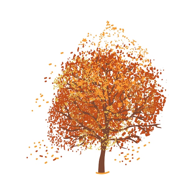 Illustration des Herbstbaums