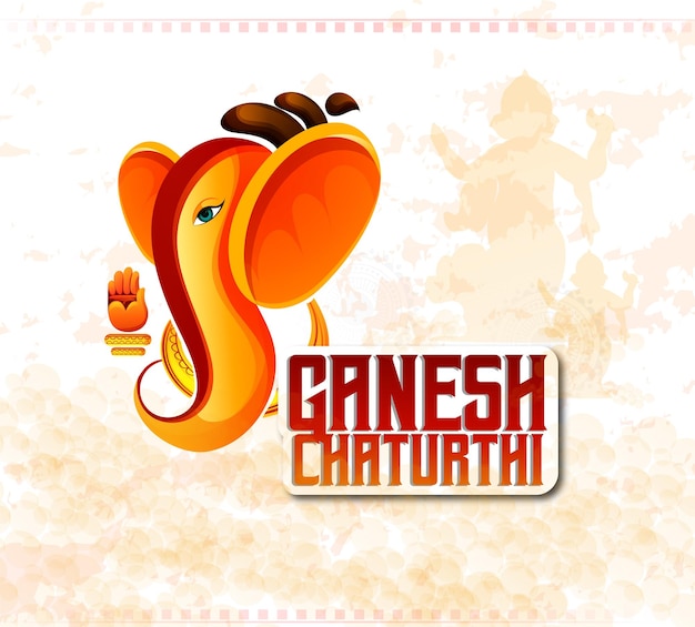 Illustration des Hintergrunds von Lord Ganpati für das Ganesh Chaturthi Festival in Indien