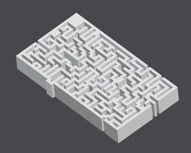 Illustration des isometrischen Labyrinthbauvektors