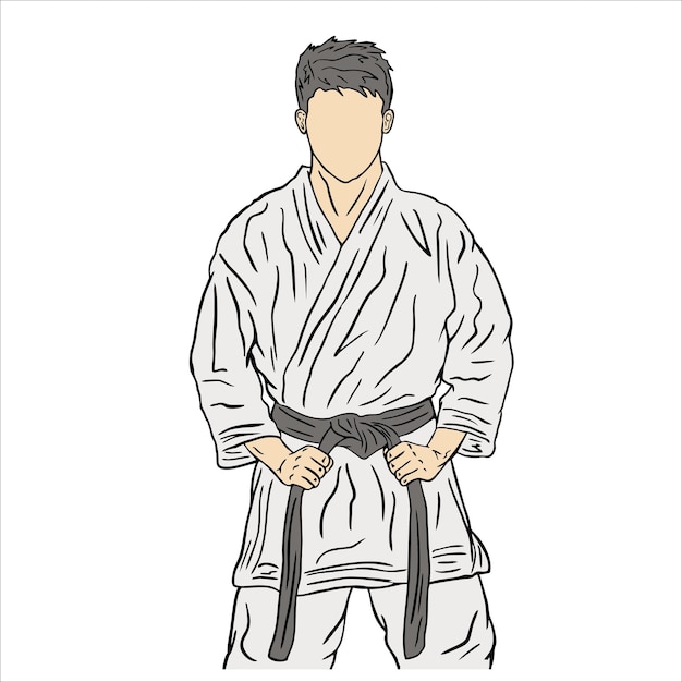 Illustration des Karate-Figter-Vektors