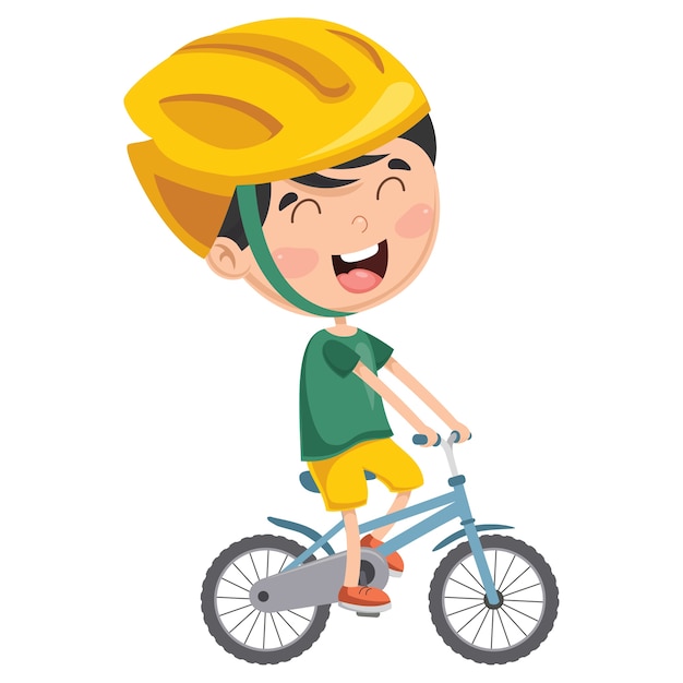 Illustration des Kinderradfahrens