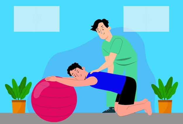 Illustration des Konzepts der Physiotherapie Stilvoll und wunderschön