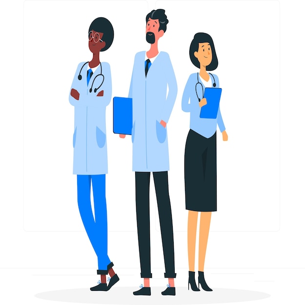 Illustration des Konzepts des professionellen Gesundheitsteams