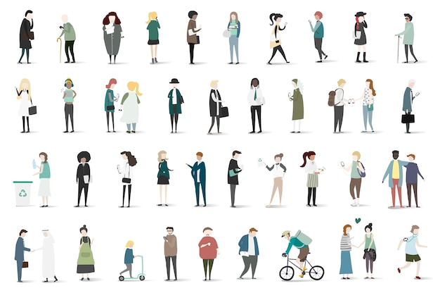 Illustration des menschlichen Avatars mit Umwelt