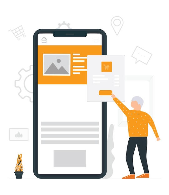 Illustration des Online-Shopping-Konzepts