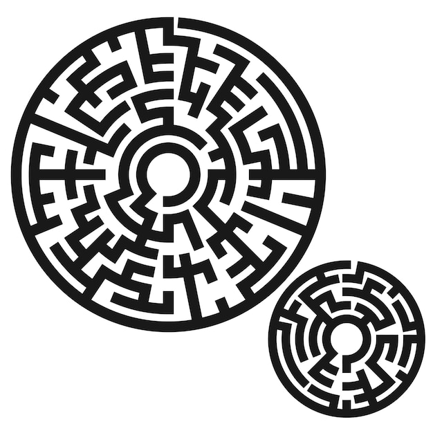 Illustration des runden Labyrinths