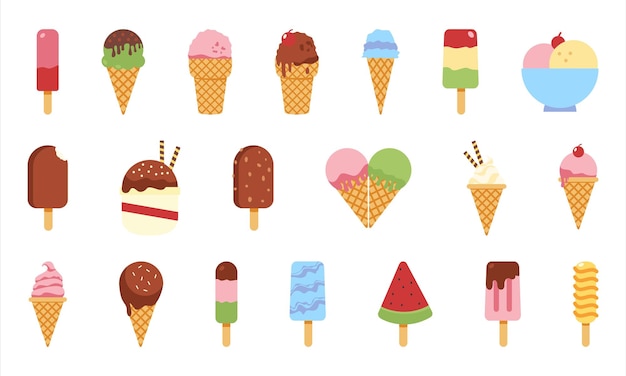 Illustration des süßen Eiscremelements