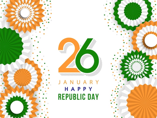 Vektor illustration des tages der indischen republik am 26. januar