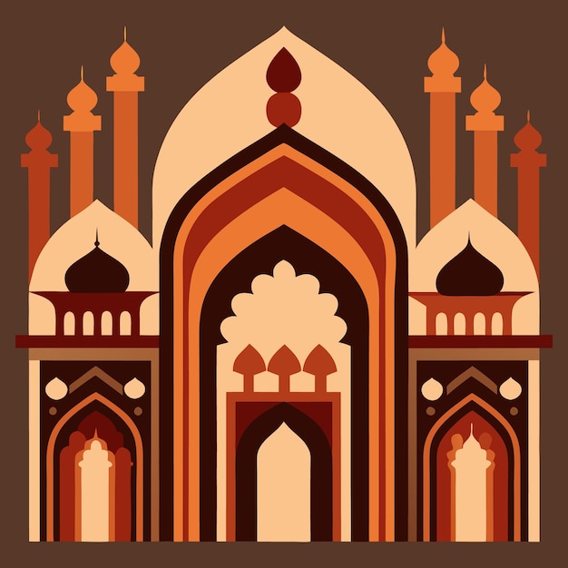 Illustration des Taj Mahal, eines Meisterwerks der mogulischen Architektur