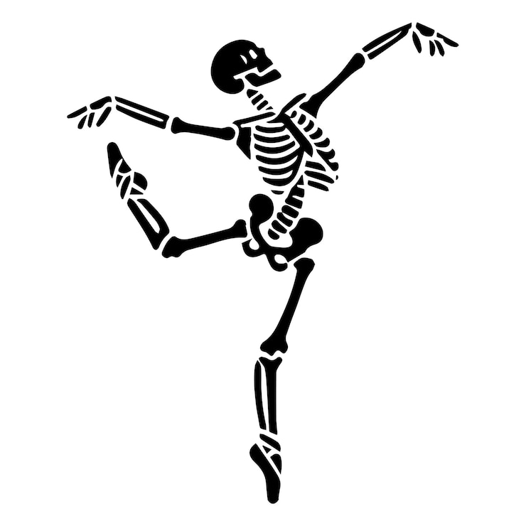Vektor illustration des tanzenden skeletts