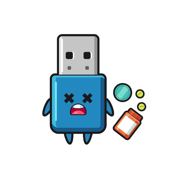 Illustration des überdosis-stick-usb-zeichens