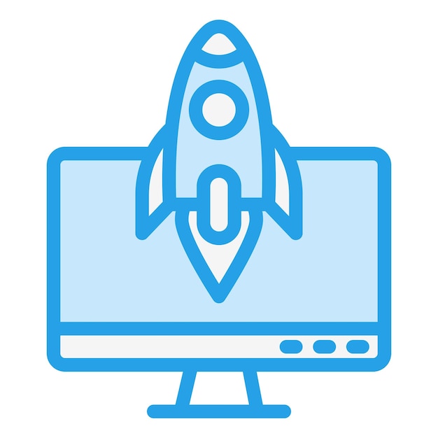 Illustration des Vektor-Icon-Designs des Monitors