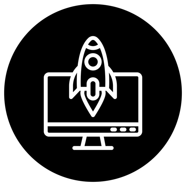 Illustration des Vektor-Ikonen-Designs des Monitors