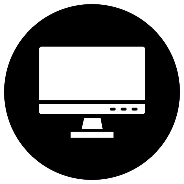 Illustration des Vektor-Ikonen-Designs des Monitors